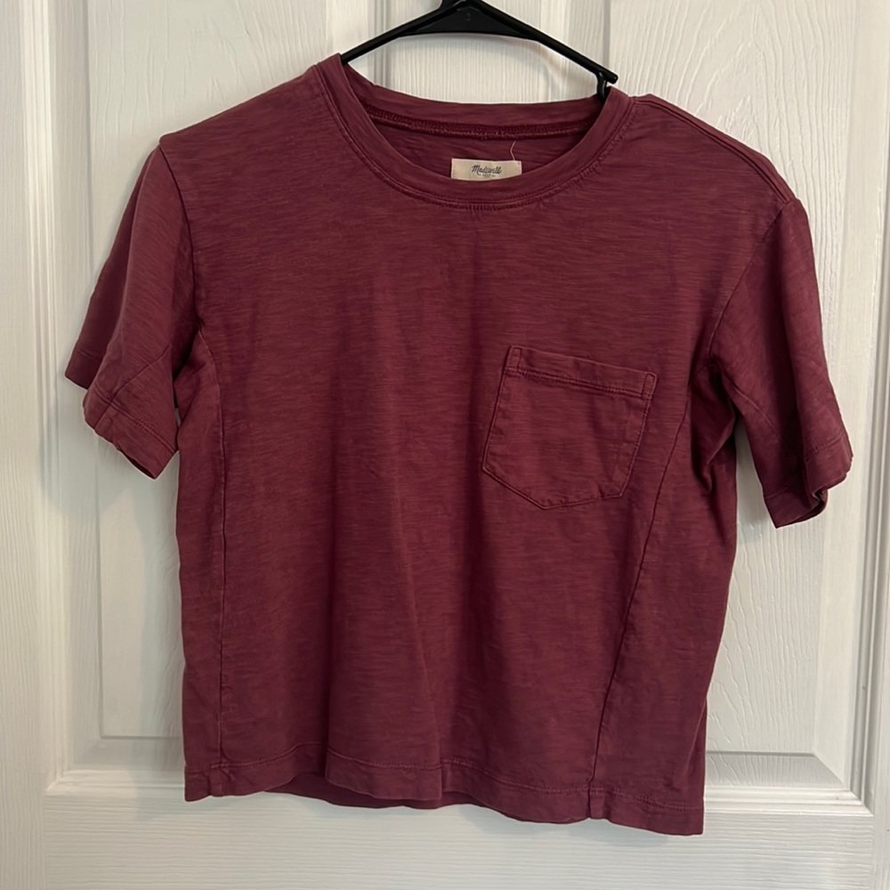 Madewell Wine Purple Crop Top